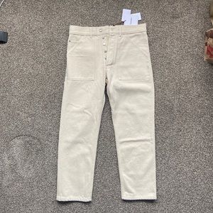 Nanushka Jasper Straight-leg Jeans in Ecru | Men’s Waist Size 31